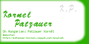 kornel patzauer business card